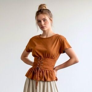 Ray Beams Jersey-Corset T-shirt